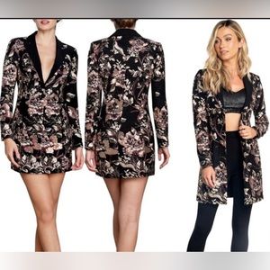 DRESS THE POPULATION Berkley Sequin Bodycon Floral Dress/Jacket
